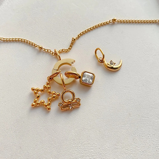 星が導く、願いの行き先 選べる星座×誕生石カラーネックレス  生まれた日の星と、願いを込めた色を胸元に。♥C2