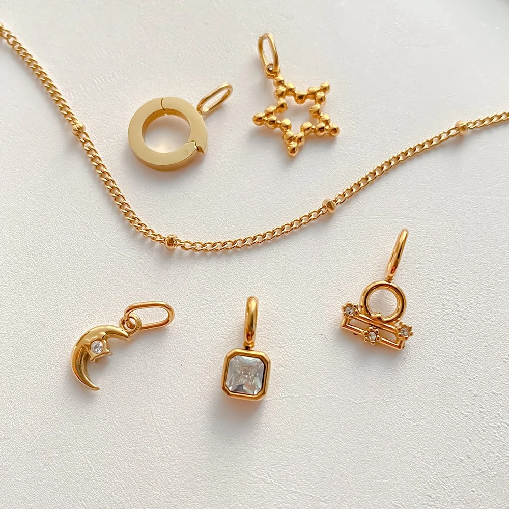 星が導く、願いの行き先 選べる星座×誕生石カラーネックレス  生まれた日の星と、願いを込めた色を胸元に。♥C2